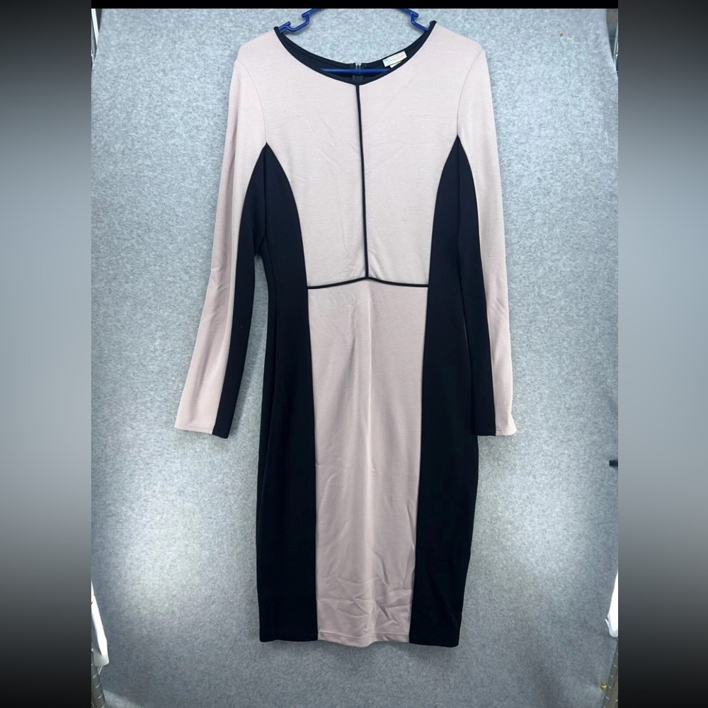 Rubber Ducky Productions, Inc. Elegant Black and Cream Long Sleeve Dress